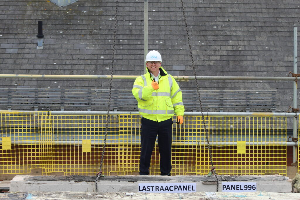 Andy White, Head of Capital Infrastructure, as the RAAC was completed.