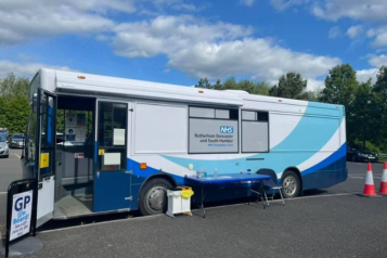 On board the Health Bus for World Continence Week