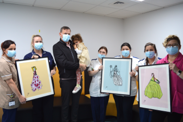 ‘Gifted’ three-year-old artist donates artwork to re-opened children’s ward